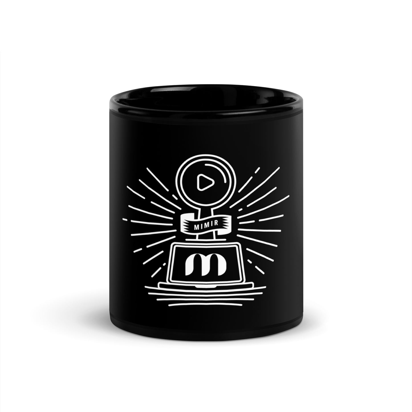 Mimir crest - Black Glossy Mug (11 oz)