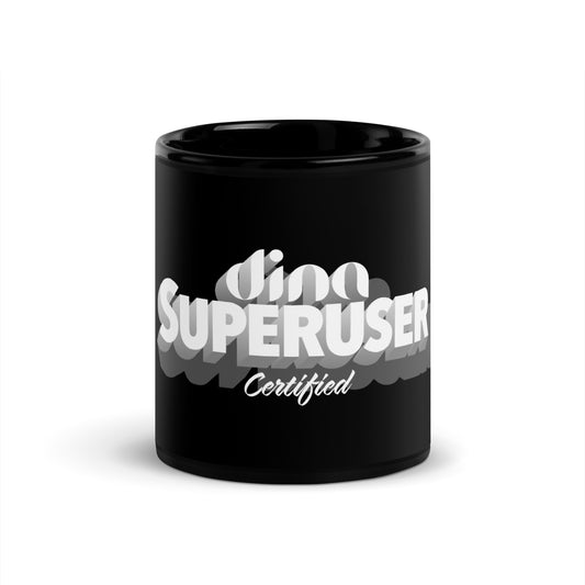 Dina Super User - Black Glossy Mug (11 oz)