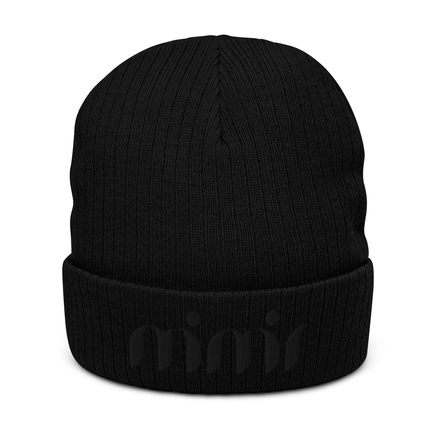 Mimir - Ribbed knit beanie (black)