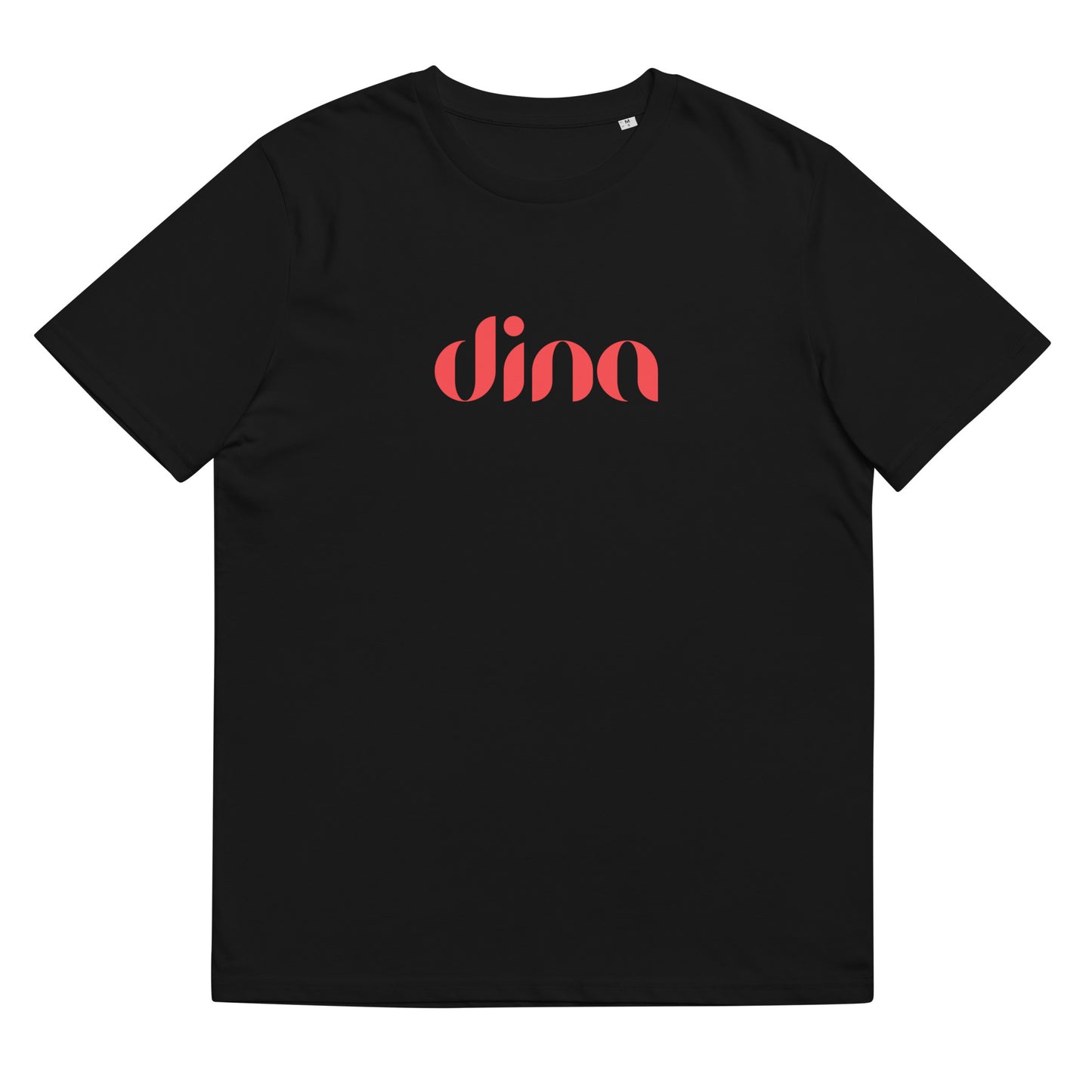 Dina - Unisex organic cotton t-shirt (red logo)